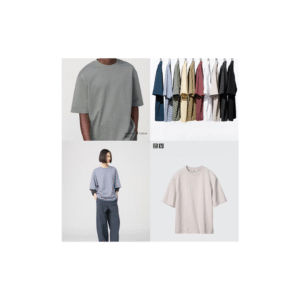 AIRism Cotton Áo Thun Dáng Rộng | Tay Lỡ